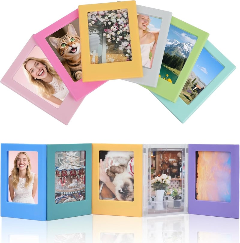 Gloxlite 12Pack Magnetic Picture Frame, Mini Picture Magnets 2.5x3.5 inches Picture Frame for Refrigerator, Small Size Magnetic Photo Frames, Magnetic Photo Frames for Refrigerator, School, Office(Photo Size-3.3 x2.1 inches) - Image 1